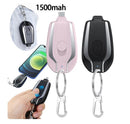 Carregador Chaveiro - Para Iphones e Tipo-C Universal - Carga 1500mAh