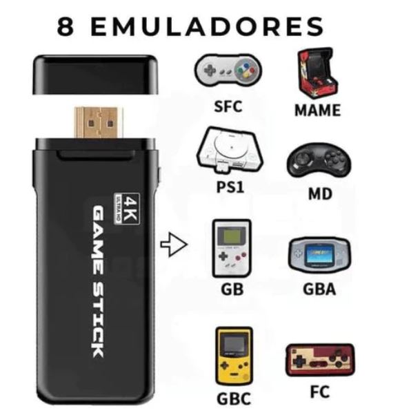 Video Game Retrô 4K Console Portátil